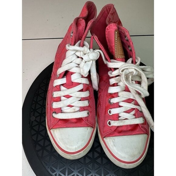 Coach High-top Sneaker Womens Pink Maisie Sz 6B - Picture 10 of 12